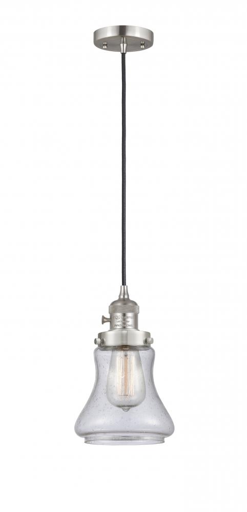 Bellmont - 1 Light - 6 inch - Brushed Satin Nickel - Cord hung - Mini Pendant