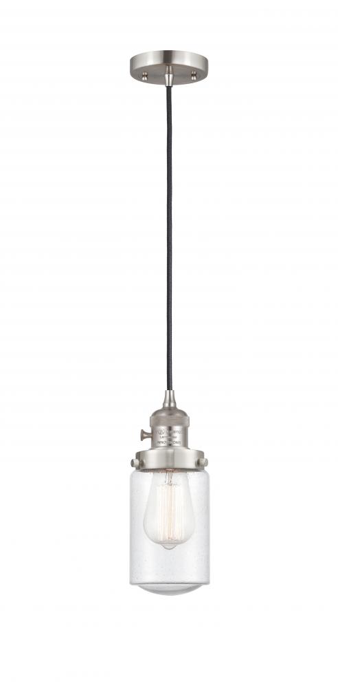 Dover - 1 Light - 5 inch - Brushed Satin Nickel - Cord hung - Mini Pendant