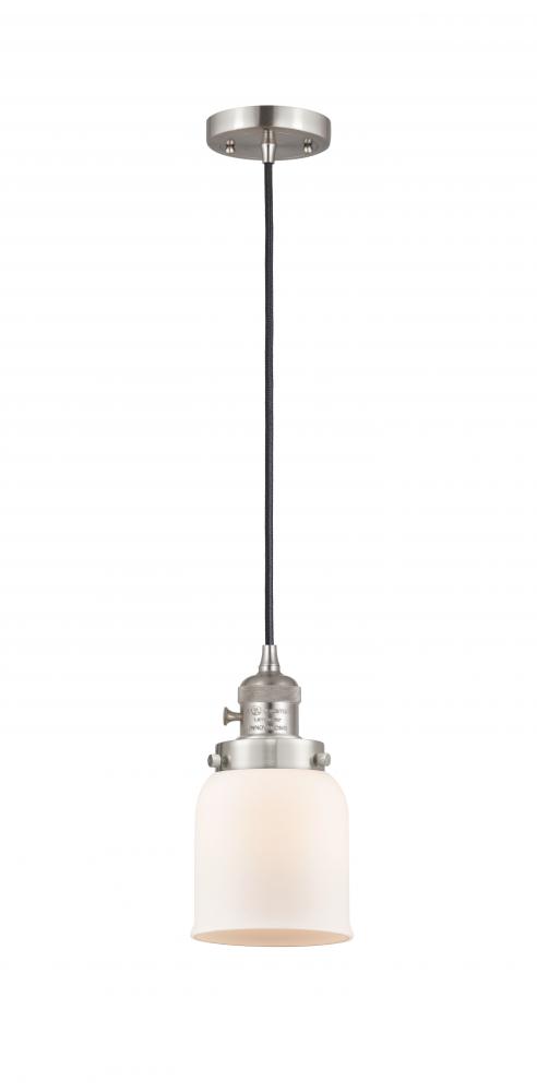 Bell - 1 Light - 5 inch - Brushed Satin Nickel - Cord hung - Mini Pendant