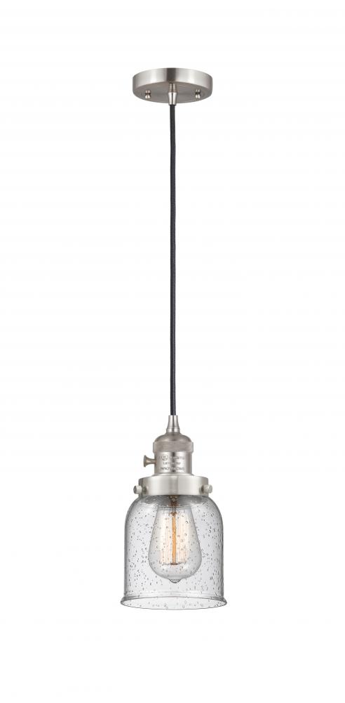 Bell - 1 Light - 5 inch - Brushed Satin Nickel - Cord hung - Mini Pendant