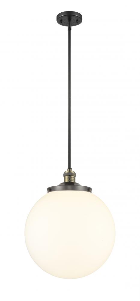 Beacon - 1 Light - 14 inch - Black Antique Brass - Stem Hung - Pendant