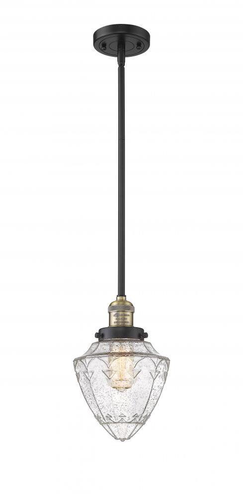 Bullet - 1 Light - 7 inch - Black Antique Brass - Stem Hung - Mini Pendant