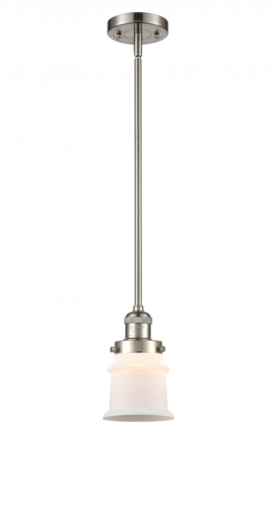 Canton - 1 Light - 5 inch - Brushed Satin Nickel - Stem Hung - Mini Pendant