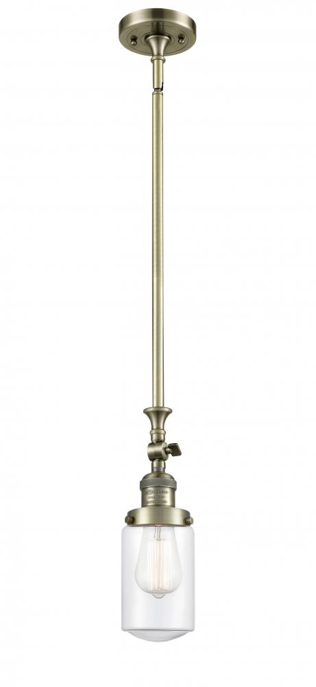Dover - 1 Light - 5 inch - Antique Brass - Stem Hung - Mini Pendant