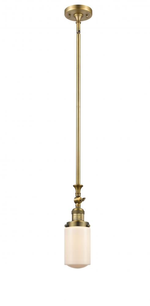 Dover - 1 Light - 5 inch - Brushed Brass - Stem Hung - Mini Pendant