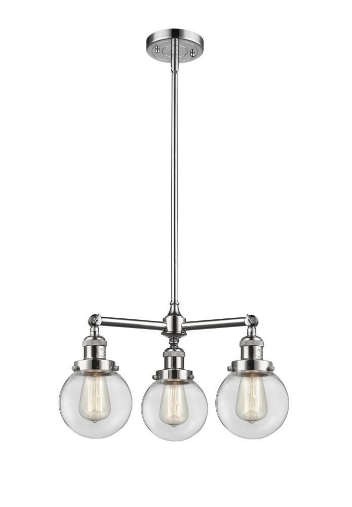 Beacon - 3 Light - 19 inch - Polished Chrome - Stem Hung - Chandelier