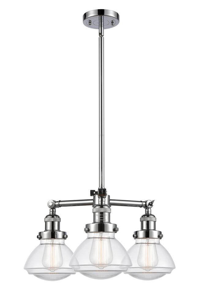 Olean - 3 Light - 19 inch - Polished Chrome - Stem Hung - Chandelier