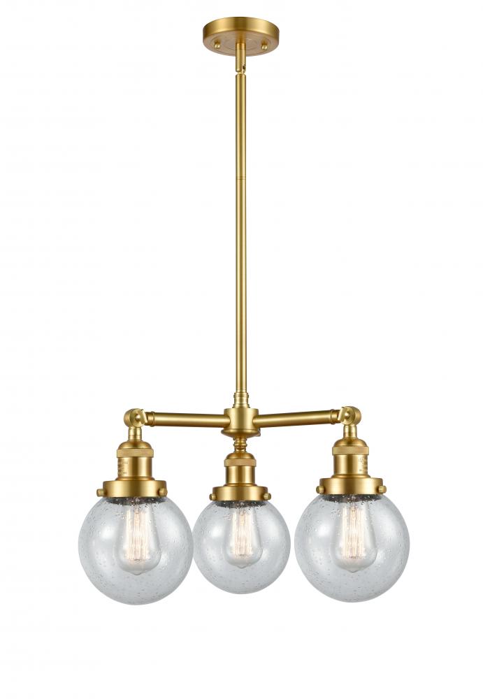 Beacon - 3 Light - 19 inch - Satin Gold - Stem Hung - Chandelier