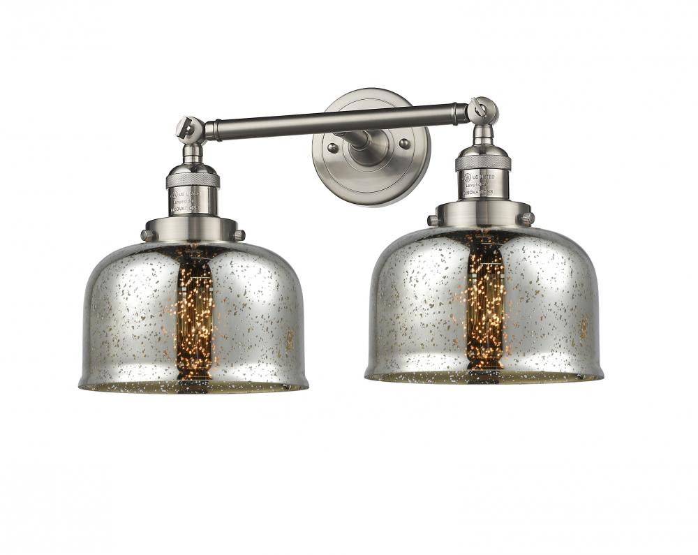 Bell - 2 Light - 19 inch - Brushed Satin Nickel - Adjustable Bath Vanity Light