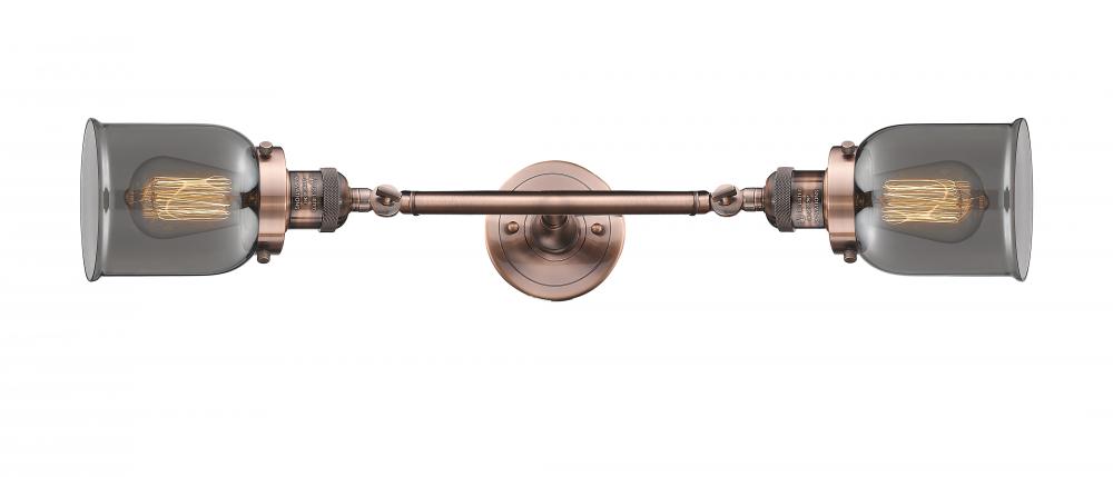 Bell - 2 Light - 5 inch - Antique Copper - Adjustable Bath Vanity Light