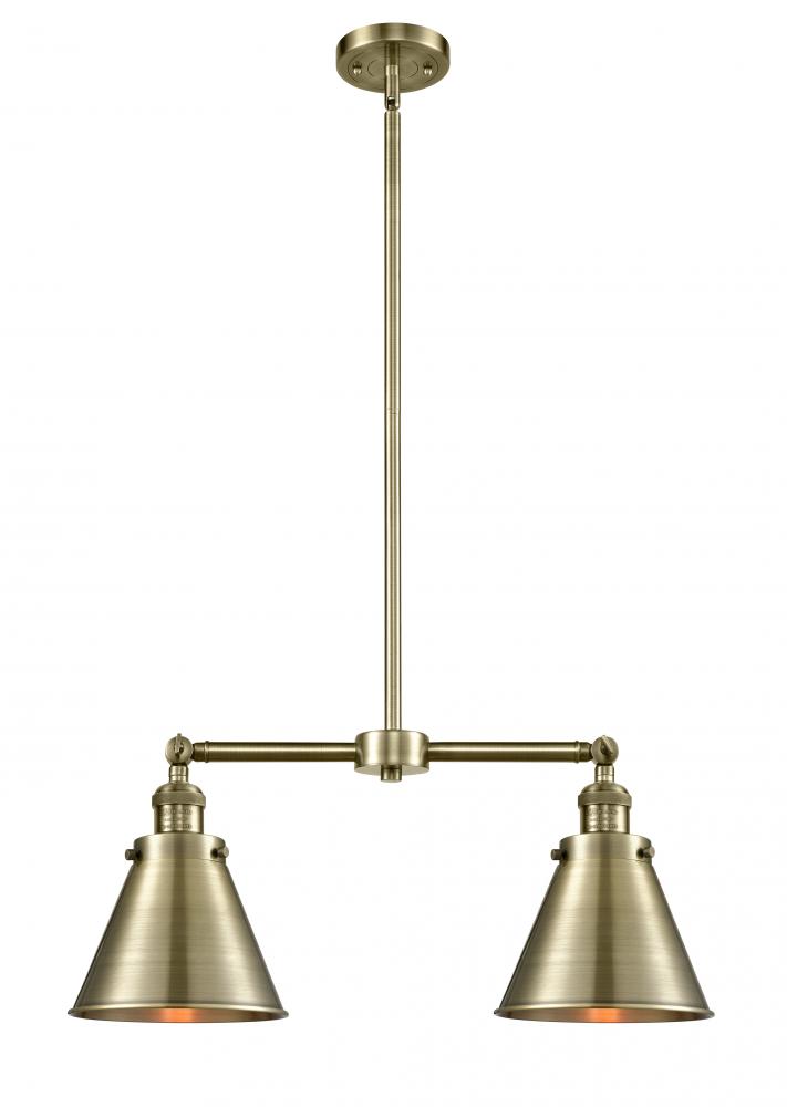 Appalachian - 2 Light - 23 inch - Antique Brass - Stem Hung - Island Light