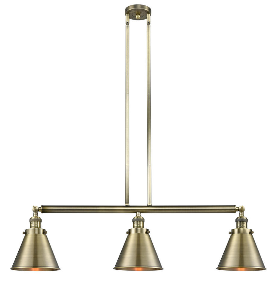 Appalachian - 3 Light - 40 inch - Antique Brass - Stem Hung - Island Light