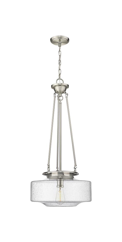 Bridgeton - 1 Light - 16 inch - Satin Nickel - Chain Hung - Pendant