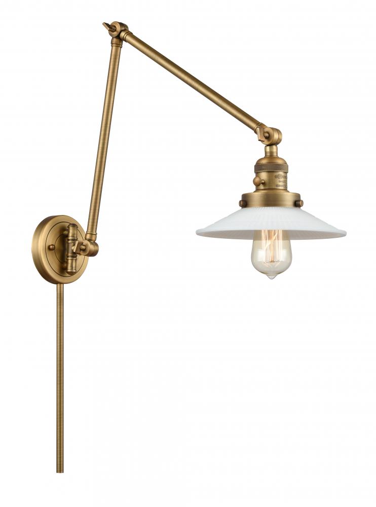 Halophane - 1 Light - 9 inch - Brushed Brass - Swing Arm