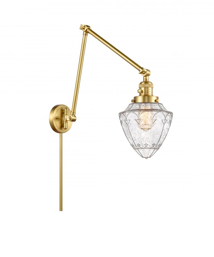 Bullet - 1 Light - 7 inch - Satin Gold -Adjustable Swing Arm