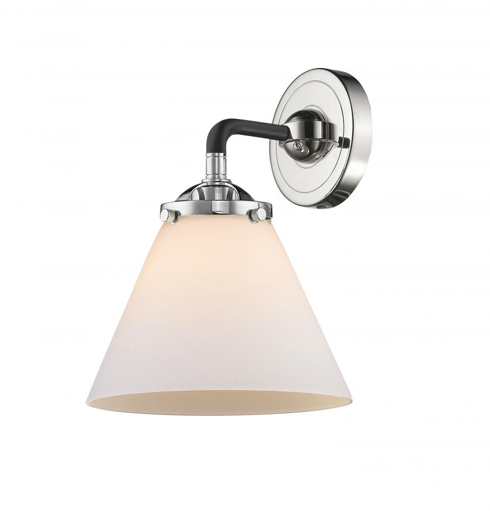 Cone - 1 Light - 8 inch - Black Polished Nickel - Sconce