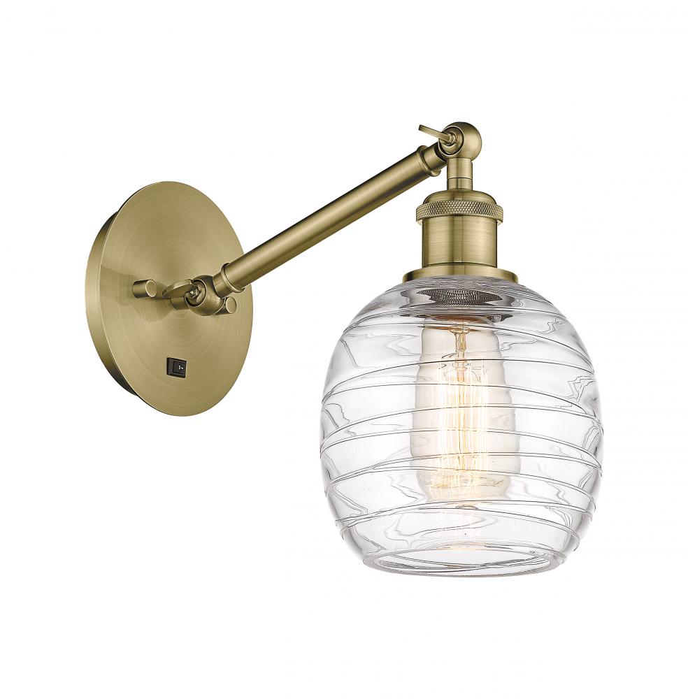 Belfast - 1 Light - 6 inch - Antique Brass - Adjustable Sconce
