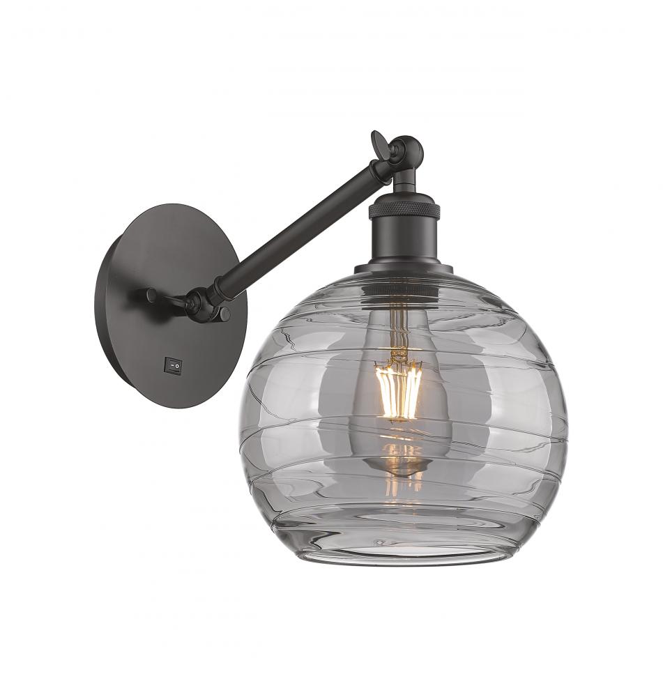 Athens Deco Swirl - 1 Light - 8 inch - Oil Rubbed Bronze - Sconce