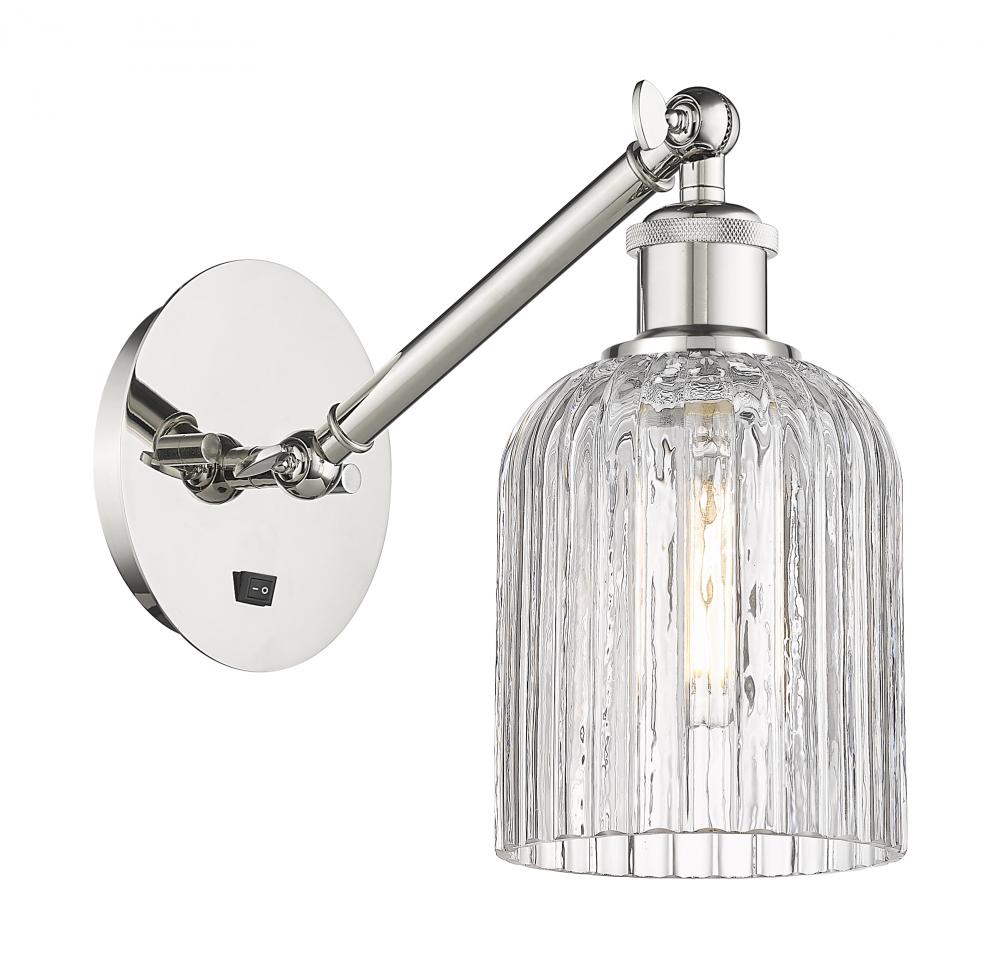 Bridal Veil - 1 Light - 5 inch - Polished Nickel - Adjustable Sconce