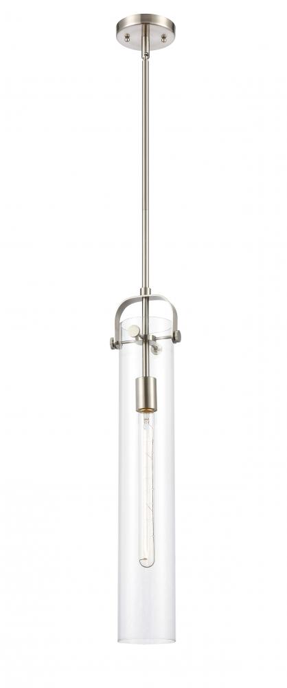 Pilaster - 1 Light - 4 inch Glass - Satin Nickel - Pendant