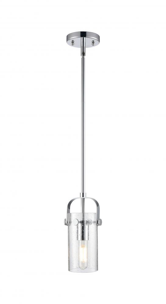 Pilaster II Cylinder - 1 Light - 7 inch Long Glass - Polished Chrome - Pendant