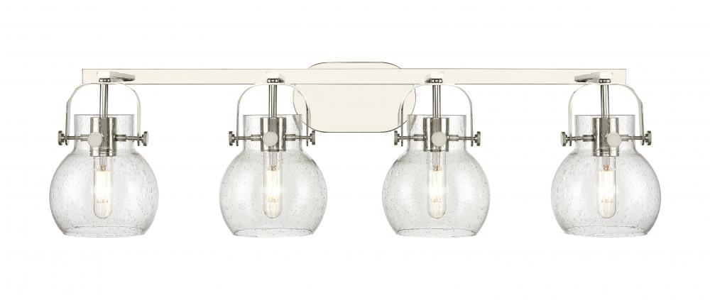 Pilaster II Sphere - 4 Light - 37 inch - Polished Nickel - Bath Vanity Light