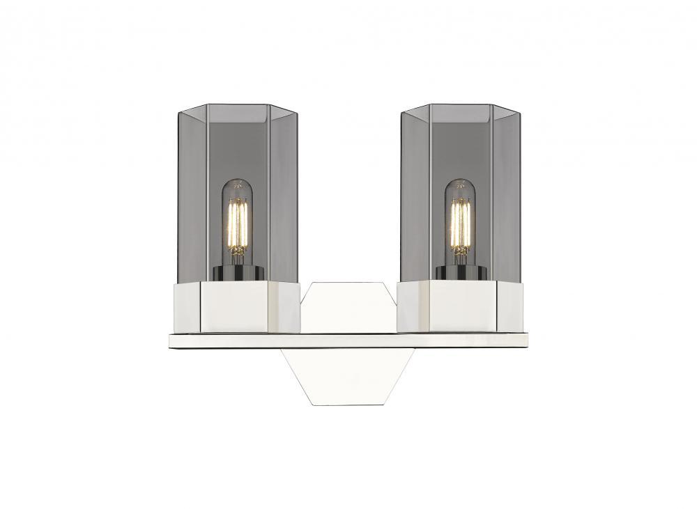 Claverack - 2 Light - 13 inch - Polished Nickel - Bath Vanity Light