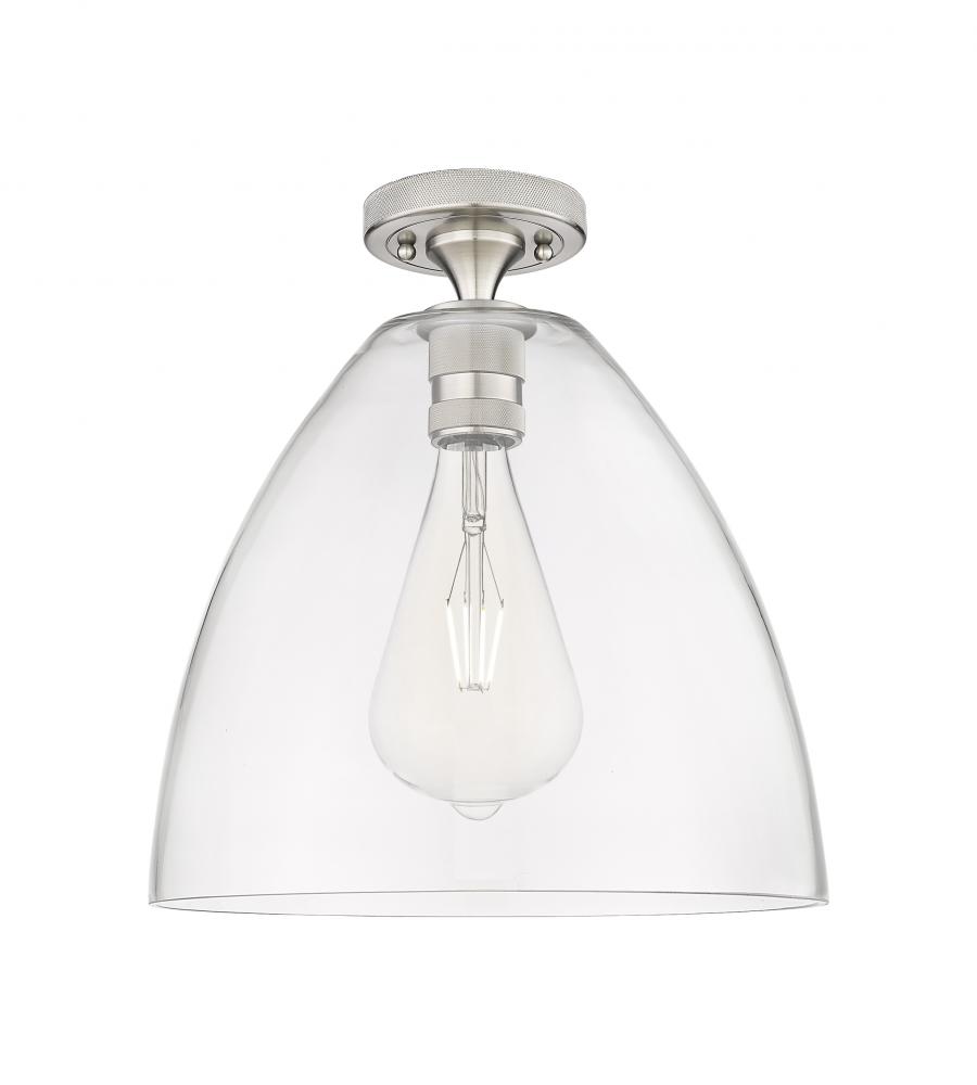 Crown Point - 1 Light - 12 inch - Satin Nickel - Flush Mount