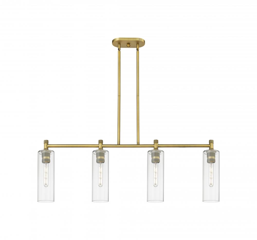 Crown Point - 4 Light - 44 inch - Brushed Brass - Island Light
