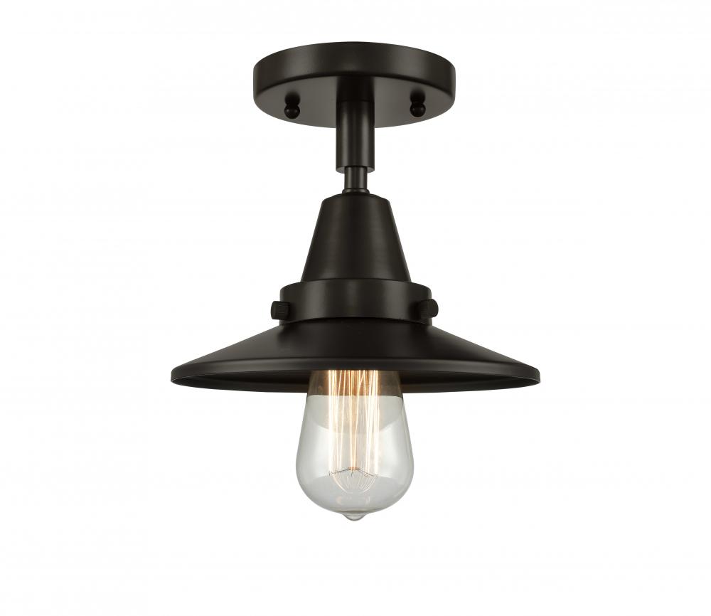 Railroad - 1 Light - 8 inch - Oil Rubbed Bronze - Flush Mount