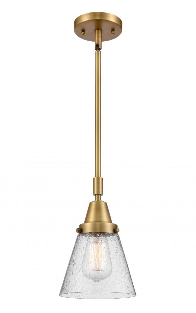 Cone - 1 Light - 6 inch - Brushed Brass - Mini Pendant