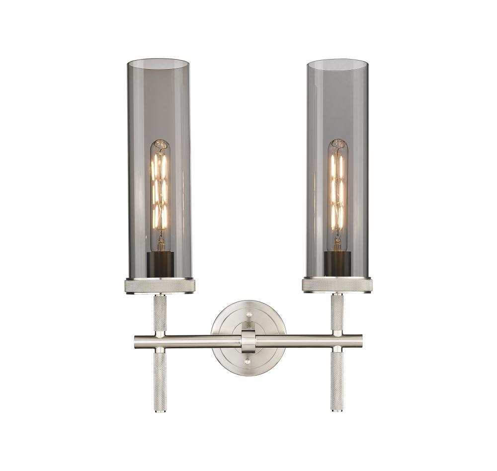 Lincoln - 2 Light - 14 inch - Satin Nickel - Bath Vanity Light