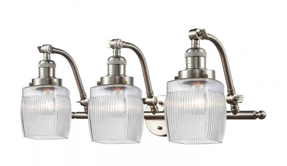 Colton - 3 Light - 27 inch - Brushed Satin Nickel - Adjustable Bath Vanity Light