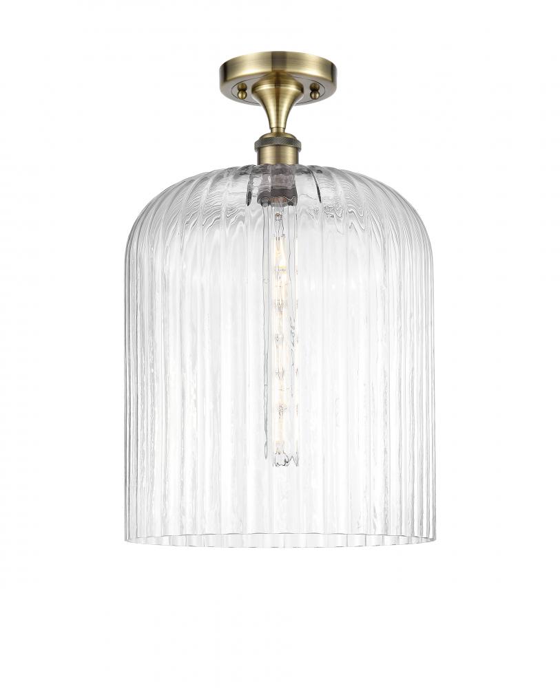 Bridal Veil - 1 Light - 5 inch - Antique Brass - Semi-Flush Mount