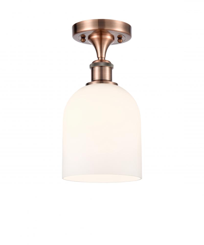 Bella - 1 Light - 6 inch - Antique Copper - Semi-Flush Mount