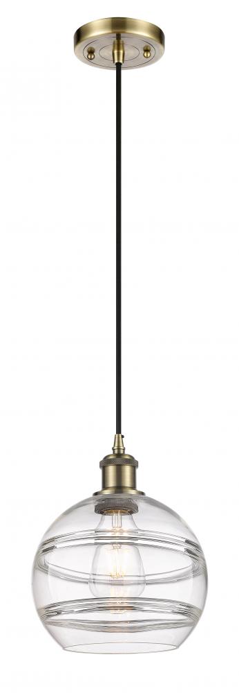 Rochester - 1 Light - 8 inch - Antique Brass - Cord hung - Mini Pendant