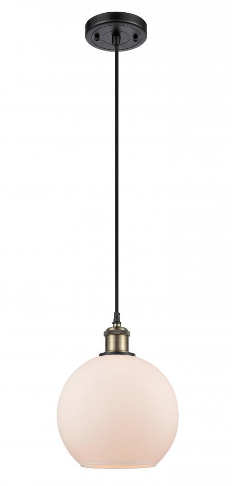 Athens - 1 Light - 8 inch - Black Antique Brass - Cord hung - Mini Pendant