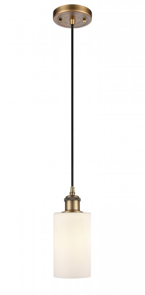 Clymer - 1 Light - 4 inch - Brushed Brass - Cord hung - Mini Pendant