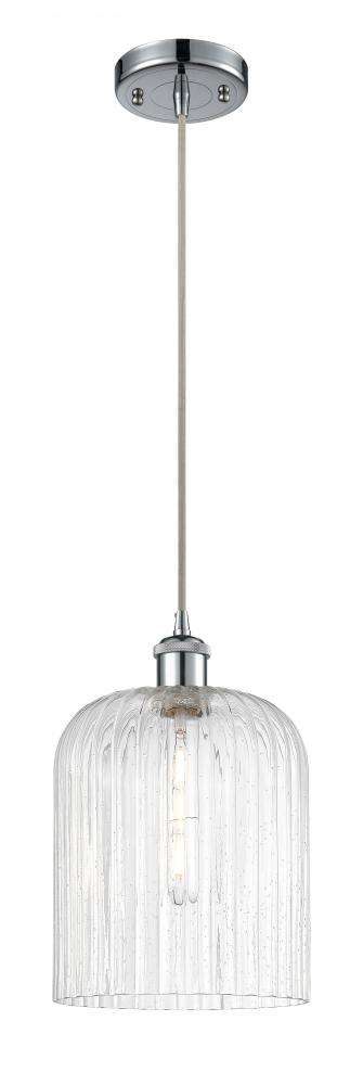 Bridal Veil - 1 Light - 5 inch - Polished Chrome - Cord hung - Mini Pendant