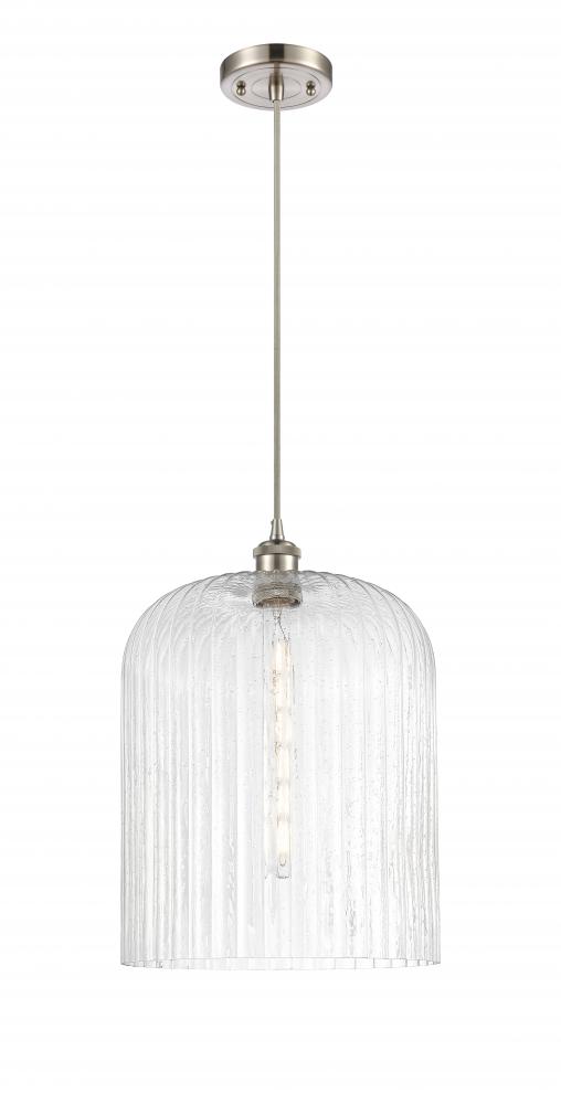 Bridal Veil - 1 Light - 5 inch - Brushed Satin Nickel - Cord hung - Mini Pendant