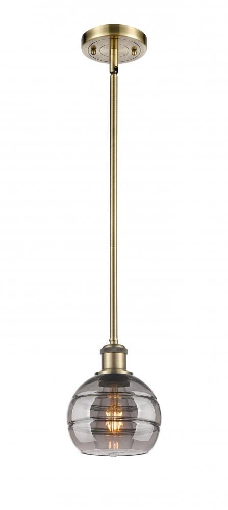 Rochester - 1 Light - 6 inch - Antique Brass - Mini Pendant