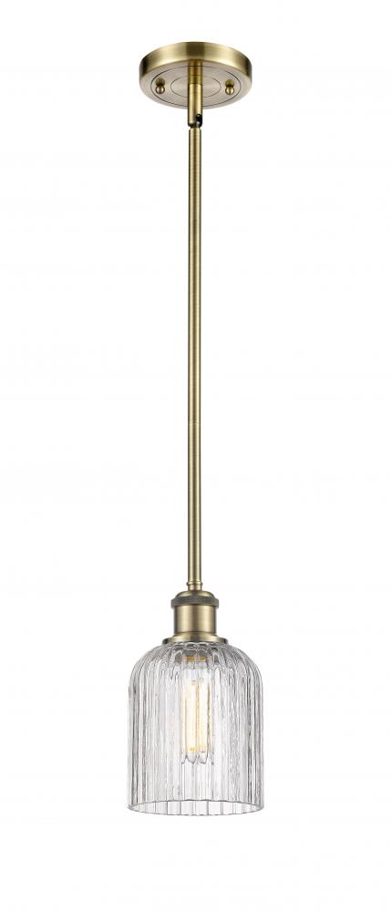 Bridal Veil - 1 Light - 5 inch - Antique Brass - Mini Pendant