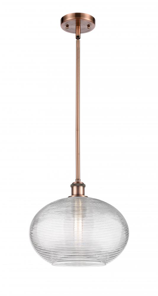 Ithaca - 1 Light - 12 inch - Antique Copper - Mini Pendant