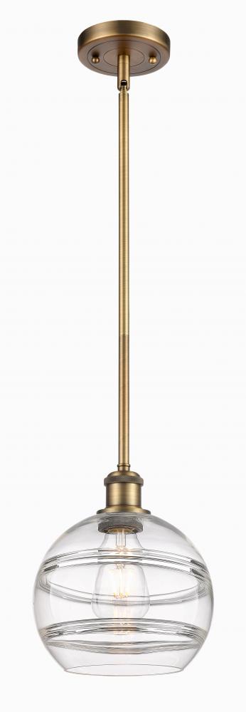 Rochester - 1 Light - 8 inch - Brushed Brass - Mini Pendant