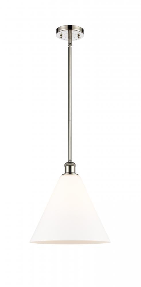 Berkshire - 1 Light - 12 inch - Polished Nickel - Mini Pendant