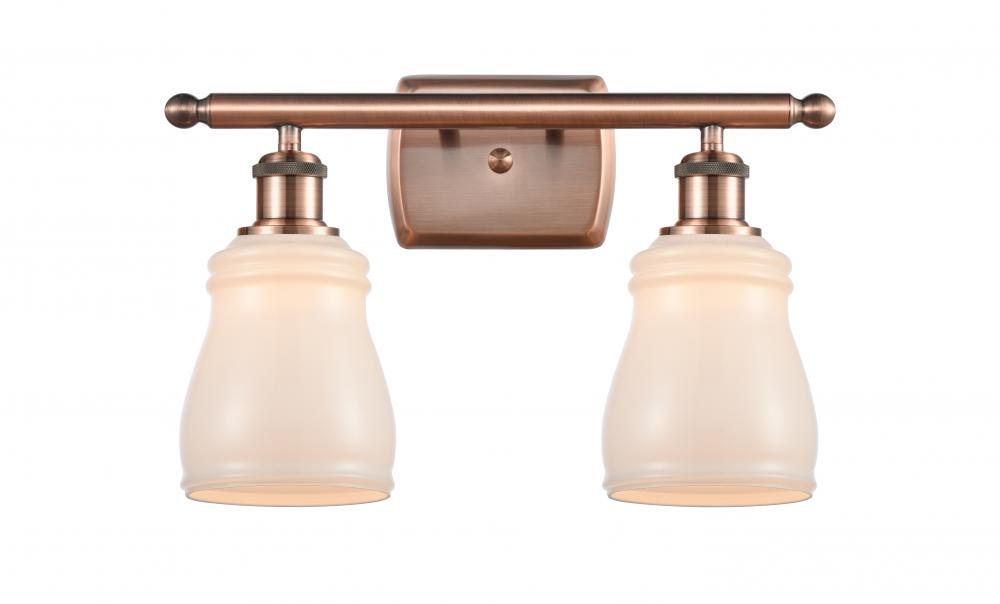 Ellery - 2 Light - 15 inch - Antique Copper - Bath Vanity Light