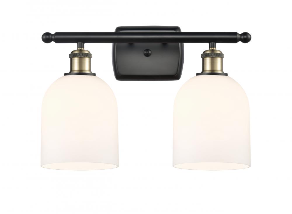 Bella - 2 Light - 16 inch - Black Antique Brass - Bath Vanity Light