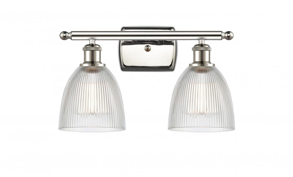 Castile - 2 Light - 16 inch - Polished Nickel - Bath Vanity Light