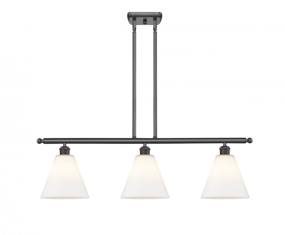 Berkshire - 3 Light - 36 inch - Matte Black - Cord hung - Island Light