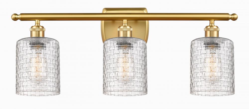 Cobbleskill - 3 Light - 25 inch - Satin Gold - Bath Vanity Light